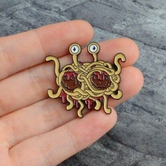 3/$20 Flying Spaghetti Monster Enamel Pin - Picture 1 of 1
